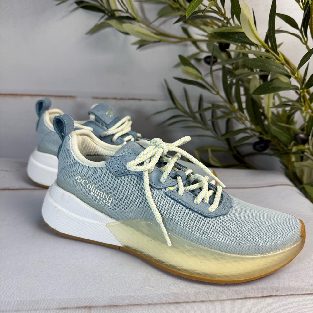 109 $ Columbia Women’s Low Drag PFG Boat Shoes Sneakers Blue/White Sz 6 Euro 37